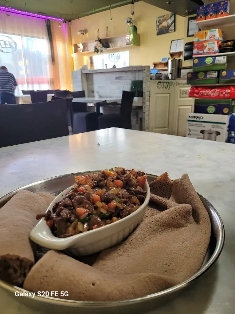 Traditional Ethiopian cuisine at Dirre Restaurant Calgary
